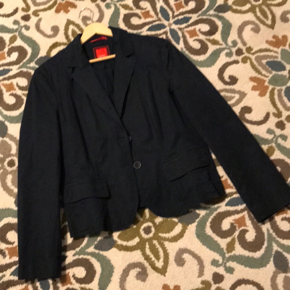 Casual navy cotton Esprit blazer
